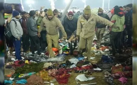 Today stampede circumstances in Maha Kumbh 2025.