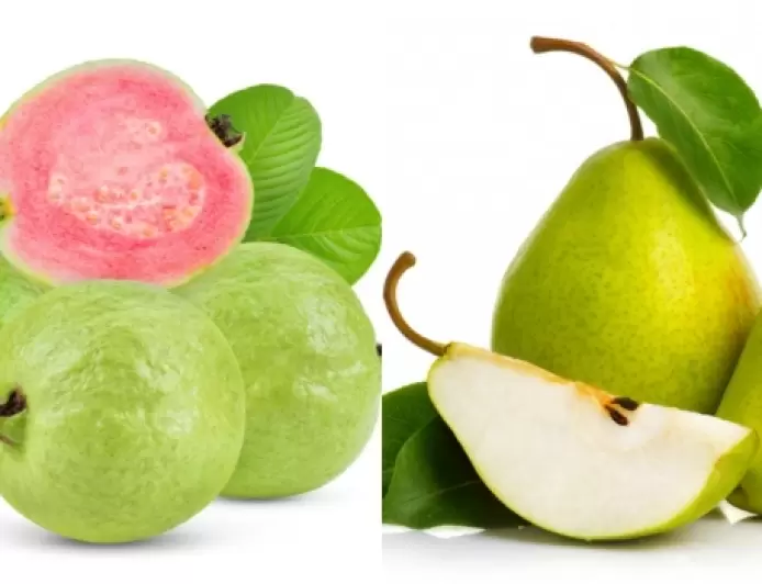 Guava vs. pear clears out: Discover one to chew for great well-being.