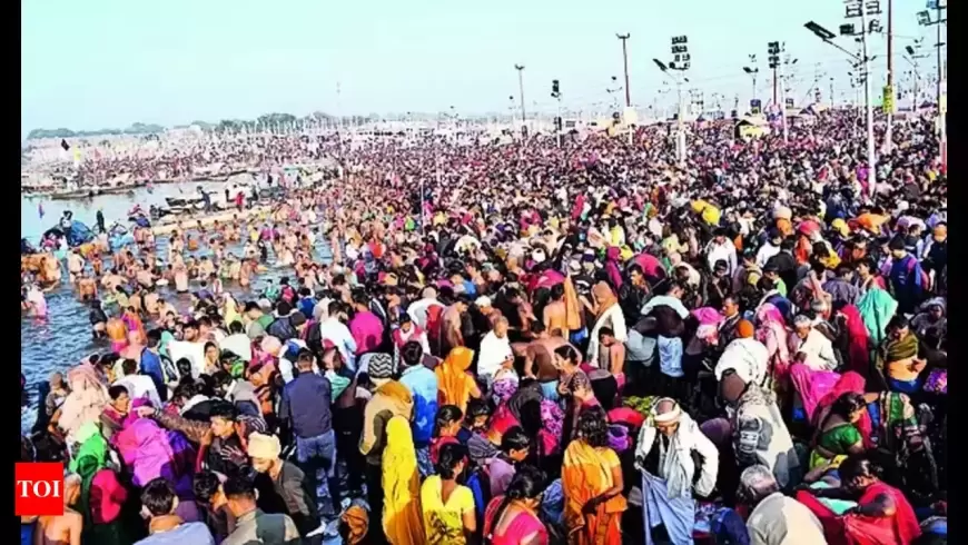 Why was there a greater crowd than normal at Prayagraj?